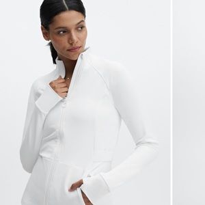 Brand New White Cold Weather Performance Jacket with Thumb holes